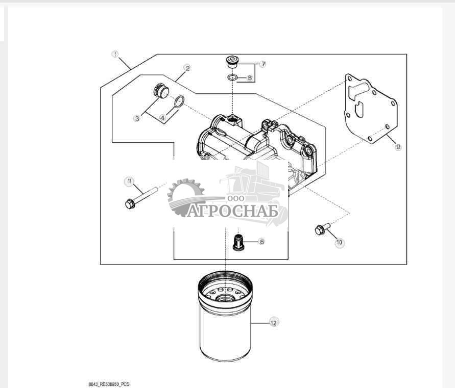 8843 Фильтр моторного масла 